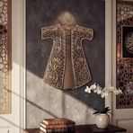Humayun Osmanlı Kaftan Duvar Dekoru Altın Tonlu Otantik Duvar Süsü, Salon ve Ofis İçin Şık Aksesuar