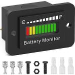 Humble 12V 24V 36V 48V 60V 72V LED Pil Monitör Ölçer Pil Yakıt Göstergesi Göstergesi Lityum Iyon Pil Test Cihazı (Yurt Dışından) - Siyah