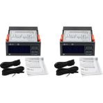 Humble 2x ETC-3000 Mini Sıcaklık Kontrol Cihazı Buzdolabı Termostat Regülatörü Termoregülatör Ntc Çift Sensör 220 V (Yurt Dışından) - Black - Siyah