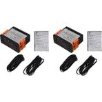 Humble 2x ETC-974 Mini Sıcaklık Kontrol Cihazı Buzdolabı Termostat Regülatörü Termoregülatör Termokupl Ntc Çift Sensör (Yurt Dışından)