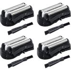 Humble 4x 32B Tıraş Başlığı Değiştirme Braun 32B Serisi 3 301S 310S 320S 330S 340S 360S 380S 3000S 3020S 3040S 3080S (Yurt Dışından) - Siyah