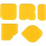 Humble 5 Adet Kazıyıcı Alet Kiti Derz Seti Yumuşatma Mala Harç Sökücü Silikon Derz Derz Dolgu Yumuşatma Spatula (Yurt Dışından) - Yellow - Sarı