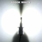 Humble 6x H3 Süper Parlak -Led Far Kiti 100W 10000LM Sis Drl Ampuller 6000K Beyaz (Yurt Dışından) - Gümüş