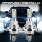 Humble 8x H4 9003 Hb2 6000K Süper Beyaz Csp LED Far Ampul Kiti Yüksek Düşük Işın Canbus (Yurt Dışından) - Gümüş