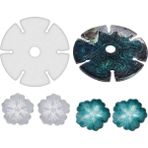 Humble Şarap Rafı Coaster Silikon Kalıp Çiçek Kartı Yuvarlak Şarap Rafı Kalıp Dıy El Yapımı Kristal Tutkal Kalıp Silikon Reçine Coaster (Yurt Dışından) - White - Beyaz