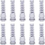 Humble Su Geçirmez Kablo Kiti Kablo Kovanı ile Ayarlanabilir Kablo Rakoru Plastik Kablo Konektörü Burulma Dirençli PG11 Erkek Konu (Yurt Dışından) - White - Beyaz