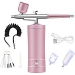 Humble Tırnak Oksijen Enjektör Mini Hava Kompresörü Kiti Boya Püskürtücü Sanat Dövme Zanaat Kek Nano Sis Mist, Pembe (Yurt Dışından) - Pink