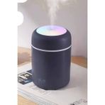 Humidifier Hava Nemlendirici USB Buhar Makinesi Işıklı Oda Araç Aroma Difüzörü H2O - Antrasit