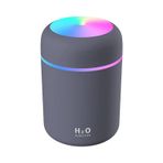 Humidifier Hava Nemlendirici USB Buhar Makinesi Işıklı Oda Araç Aroma Difüzörü H2O - Beyaz