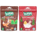 Humm 55 gr Organic Keçiboynuzlu Fındıklı Vegan Kurabiye + 55 gr Organik Zencefilli Tarçınlı Vegan Kurabiye