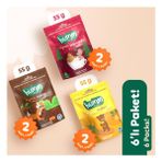 Humm Organic Humm Organik Tatlı Kurabiye Atıştırmalık Paketi 6 Adet - 3 Çeşit İçerir Doğal Lezzetler