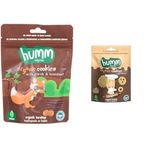Humm Organic Seti | Keçiboynuzlu Fındıklı Vegan Kurabiye x1 + Tahinli ve Pekmezli Vegan Kurabiye 55 Gr x1