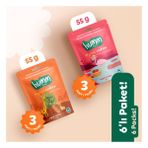 Humm Organic Vegan Çilekli Kurabiye ve Portakallı Kurabiye Atıştırmalık Paketi - 6 Adet (2 Çeşit)