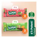 Humm Organic Vegan Yulaf Bar Atıştırmalık Paketi - 6 Adet Çilekli ve Kayısılı Fındıklı Vegan Seçenek