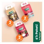 Humm Organic Vegan Zencefilli Tahinli ve Çilekli Tatlı Kurabiyeler Atıştırmalık Paketi - 6 Adet (3 Çeşit)
