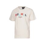 Hummel % 100 Pamuk Regular Fit Logo Baskılı Bisiklet Erkek Çocuk T Shirt 912305-9157 EKRU