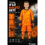 Hummel 4 Lü Kaleci Seti Baskı Hediyeli!! ( Üst Forma+Şort+Kaleci Eldiveni+Profestonel Futbol Çorabı) - Neon Turuncu - XS