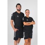 Hummel Armin Siyah Pamuklu Tişört Erkek Nefes Alabilir Kumaş Şık Tasarım - XS