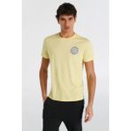 Hummel Calvert Erkek Sarı Yuvarlak Yaka Tişört - XL