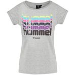 Hummel Catty Kadın Gri Baskılı Bisiklet Yaka Tişört