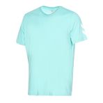 Hummel Elemental Chevron Cotton Erkek Mavi Yuvarlak Yaka Tişört