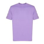 Hummel Elemental Chevron Cotton Erkek Mor Yuvarlak Yaka Tişört, XL