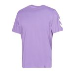 Hummel Elemental Chevron Cotton Erkek Mor Yuvarlak Yaka Tişört