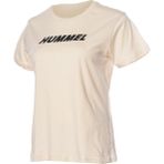 Hummel Elemental Logo Kadın Tişört - XS - Krem