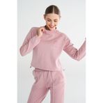 Hummel Felez Kadın Mor Bisiklet Yaka Sweatshirt, S
