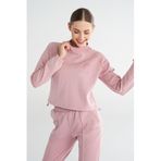 Hummel Felez Kadın Mor Bisiklet Yaka Sweatshirt, XS