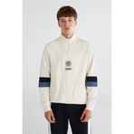 Hummel Hunter Dik Yaka Sweatshirt, L, 07-922404-2, Ekru, erkek