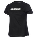 HUMMEL KADIN KISA KOL T-SHIRT hmlT-TE ELEMENTAL LOGO COTTON TEE 912016 BLACK L