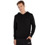 Hummel Lenz Knit Erkek Siyah Kapüşonlu Sweatshirt, Siyah, M