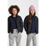 Hummel Lightweight Puffer Dik Yaka Mont Erkek Çocuk 6 Yaş Siyah Rahat Kesim