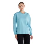 Hummel Melton Kadın Mavi Bisiklet Yaka Sweatshirt, L