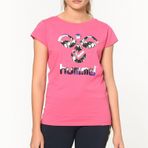 Hummel Triana Kadın Pembe Baskılı Bisiklet Yaka Tişört