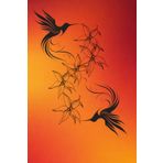 Humming bird, yellow and burgundy: Animal lover noetbook