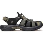 Humtto Erkek Outdoor Trekking Spor Sandalet 44 Siyah Haki Suya Dayanıklı Tekstil Malzeme - Siyah - Haki