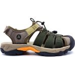 Humtto Erkek Outdoor Trekking Spor Sandalet Haki Bej Renkli Suya Dayanıklı Bantlı Tasarım