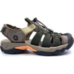 Humtto HM710445B Burnu Kapalı Bej Haki Yeşil Kadın Unisex Outdoor Trekking Spor Sandalet - Haki - Bej