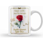 Humuts 025 Sevgililer Günü Sevgiliye Hediye Kupa Bardak
