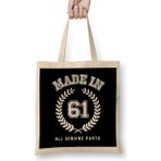 Humuts 1961 Made in 61 All Genuine Parts Bez Kadın Günlük Çanta