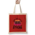 Humuts 1995 Birthday Gift - Made, Born In 1995 Gift - 25 Year Old Birthday Gift Vintage Style Bez Çanta
