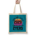 Humuts 2020 Birthday Gift - Made, Born In 2020 Gift - 2 Year Old Birthday Gift Vintage Style Bez Çanta