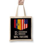 Humuts 50% Dutch 50% American 100% Awesome Immigrant Bez Kadın Günlük Çanta