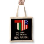 Humuts 50% Ecuadorian 50% American 100% Awesome Immigrant Bez Kadın Günlük Çanta