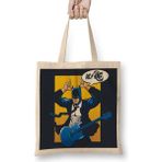 Humuts Ac Dc Rock Gitar Batman Bez Uzun Saplı Açık Bej Rengi Çanta