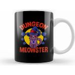 Humuts Adorable Dungeon Meowster Gamer Cat Pun Kupa Bardak