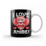 Humuts Adorable I Love Anime Girl Japanese Kawaii Kupa Bardak
