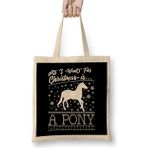 Humuts All I Want for Christmas is a Pony Knit Pattern Bez Çanta